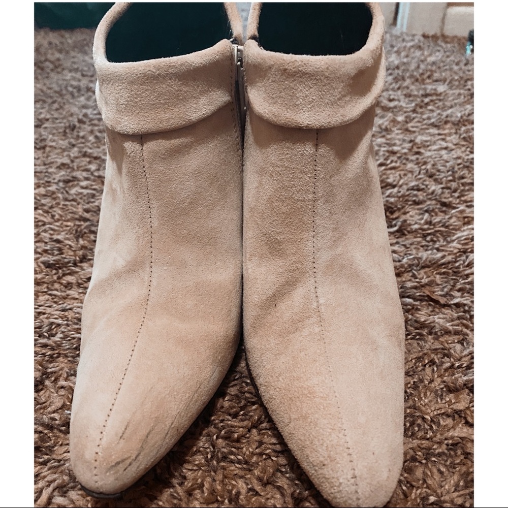 Colin Stuart Beige Ankle Boots